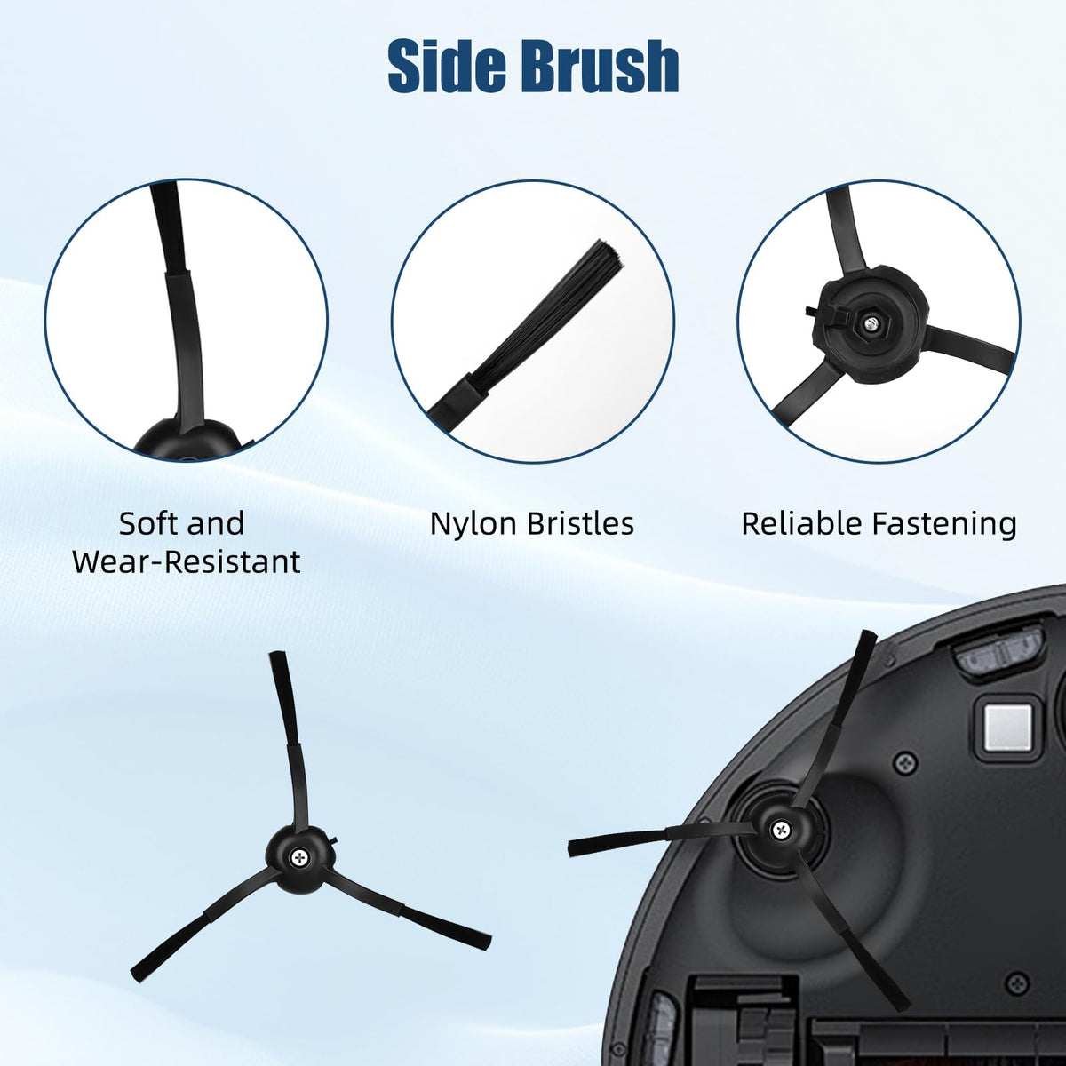 Wulwun Roborock Qrevo cleaning brush supports quick maintenance.