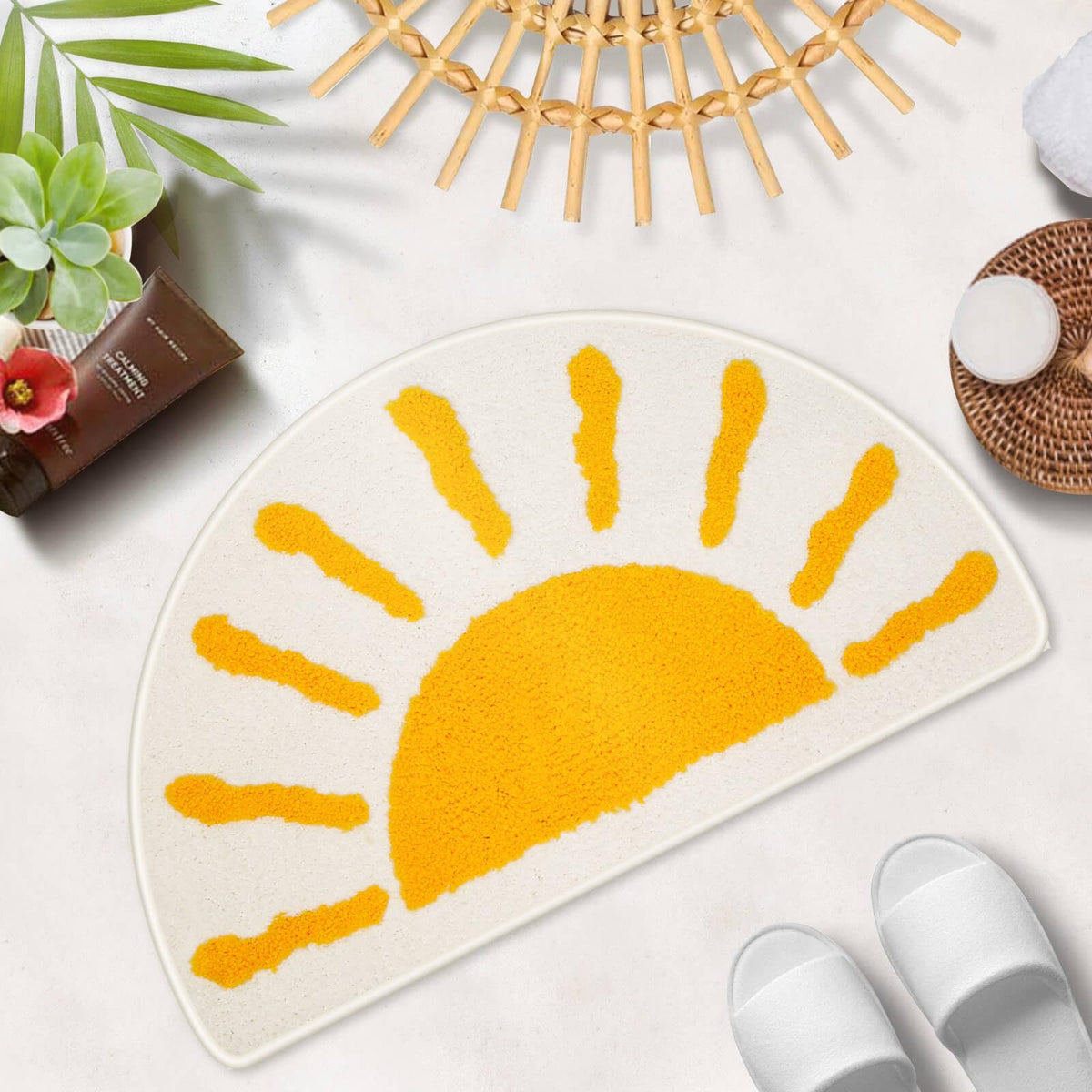 Wunila sunrise entryway rug brightens the doorway and hallway