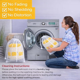 Wunila absorbent mat helps keep floors dry after showers