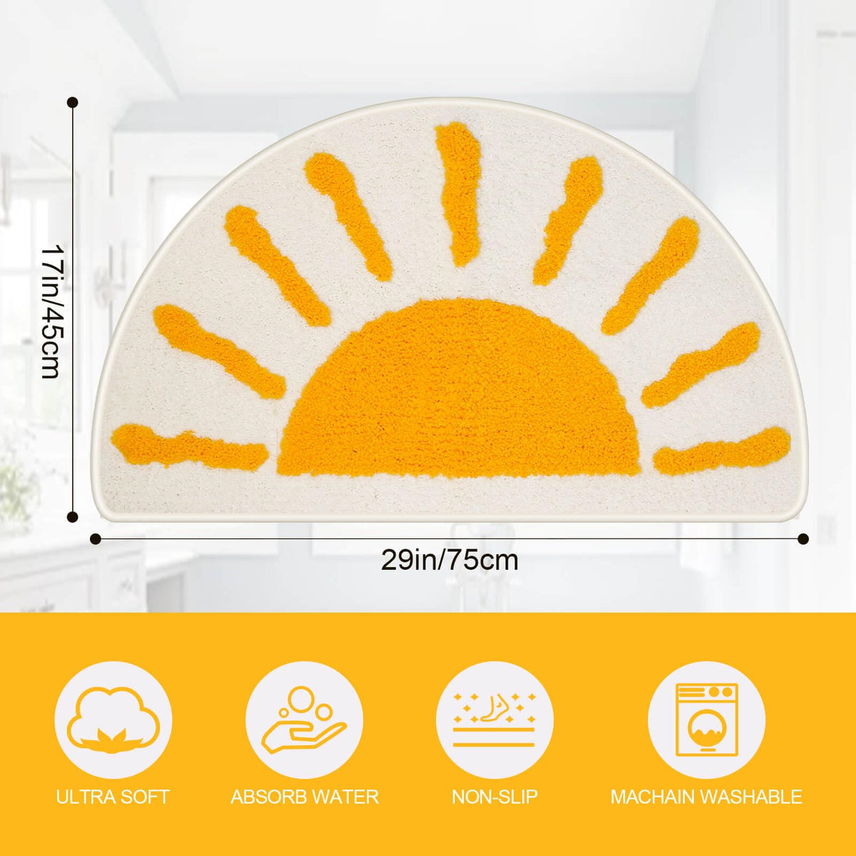 Wunila machine-washable rug preserves color and softness after washing