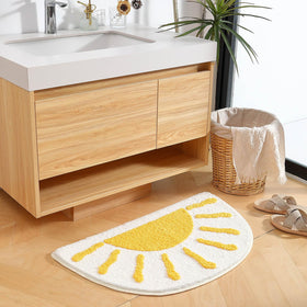 Wunila soft microfiber rug delivers plush comfort under bare feet