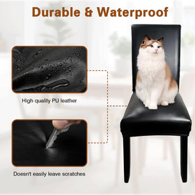 WUSOUPU black dining chair cover set4 providing full coverage and style.