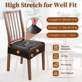 Machine-washable WUSOUPU chair covers simplify post-meal cleanup