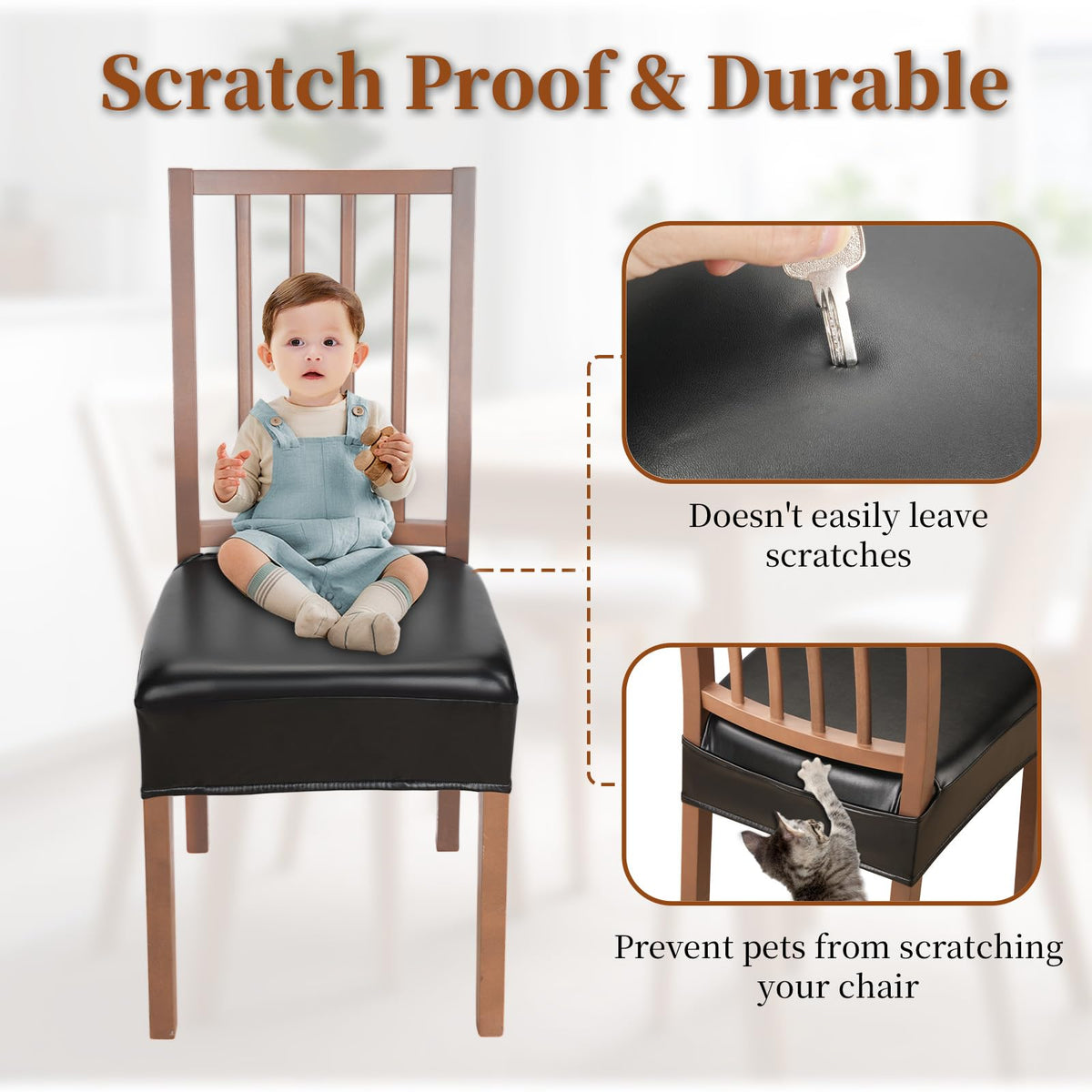 WUSOUPU waterproof protection keeps dining chairs dry during meals