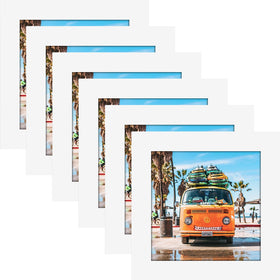 WUTL 4x4 white frame front display with natural wood finish for wall or desk.