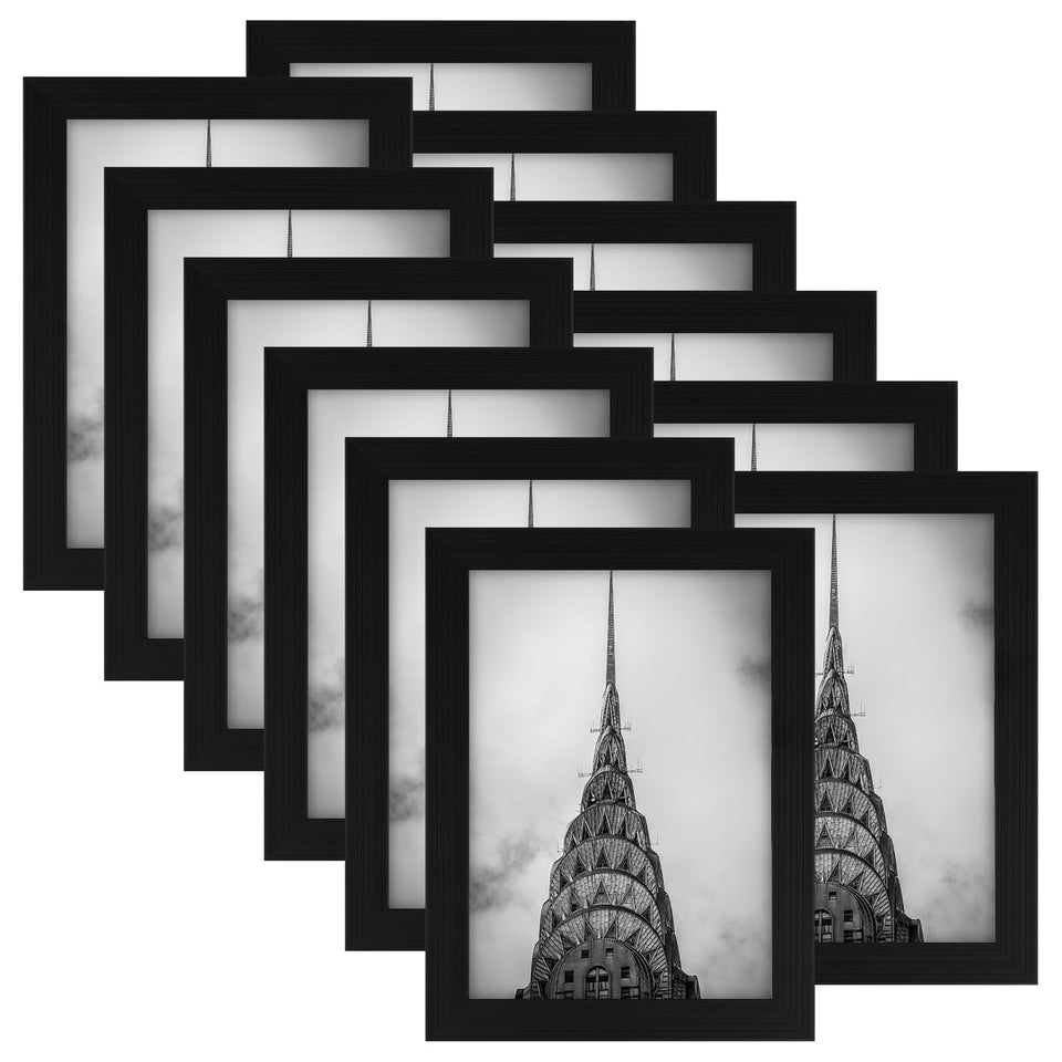WUTL 5x7 black frame set, packaged securely for safe delivery.