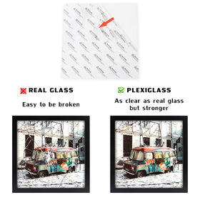WUTL 6x6 black picture frame packaging box overview