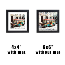 WUTL 6x6 black picture frame side view showing slim profile