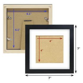 WUTL 6x6 black picture frame mounted on wall for decor