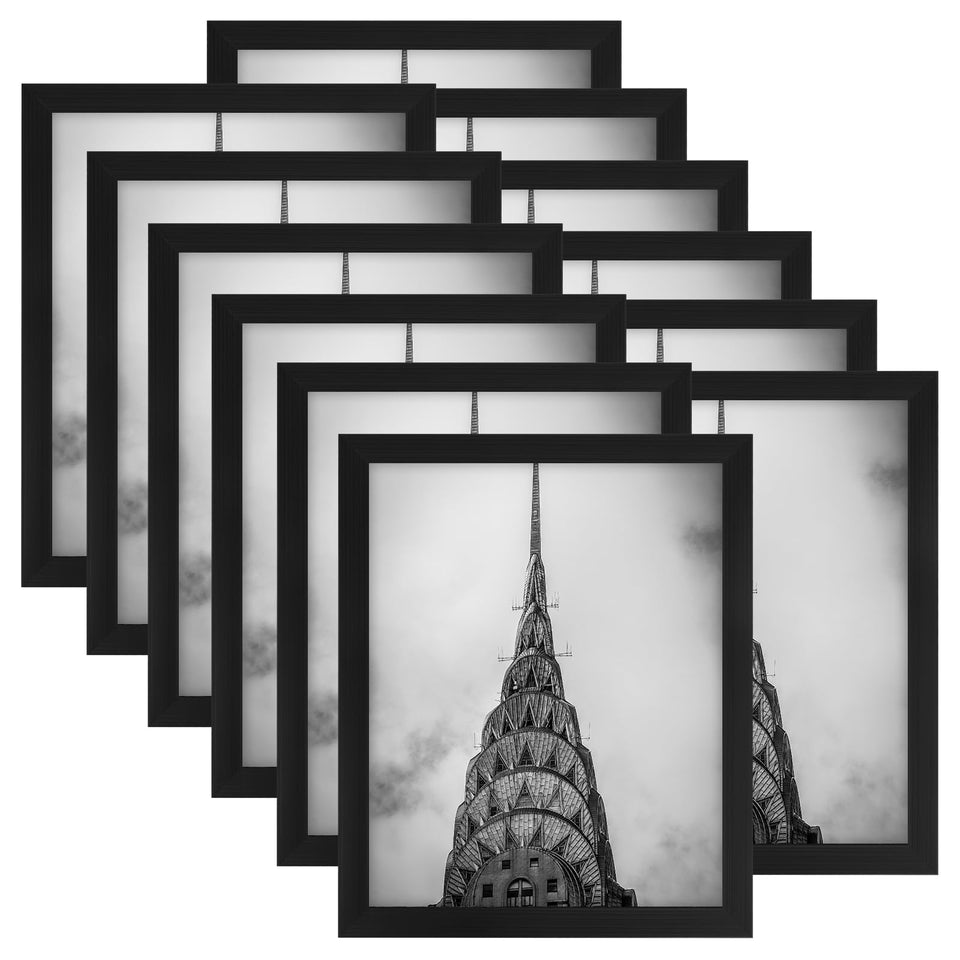 WUTL 8x10 black frame front view for wall collage display.
