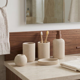 WUUAHOME sandstone bar soap tray prevents messes and keeps soap dry.