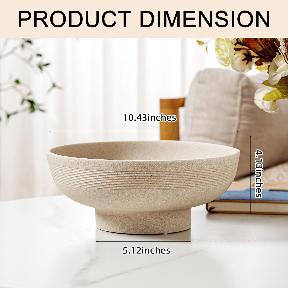 WUUAHOME decorative bowl for fruit display and entryway organization