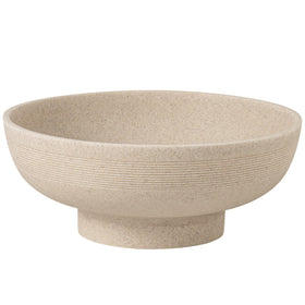 WUUAHOME large fruit bowl in sandstone beige for elegant kitchen display