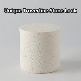 WUUAHOME travertine bathroom collection on a counter for cohesive styling