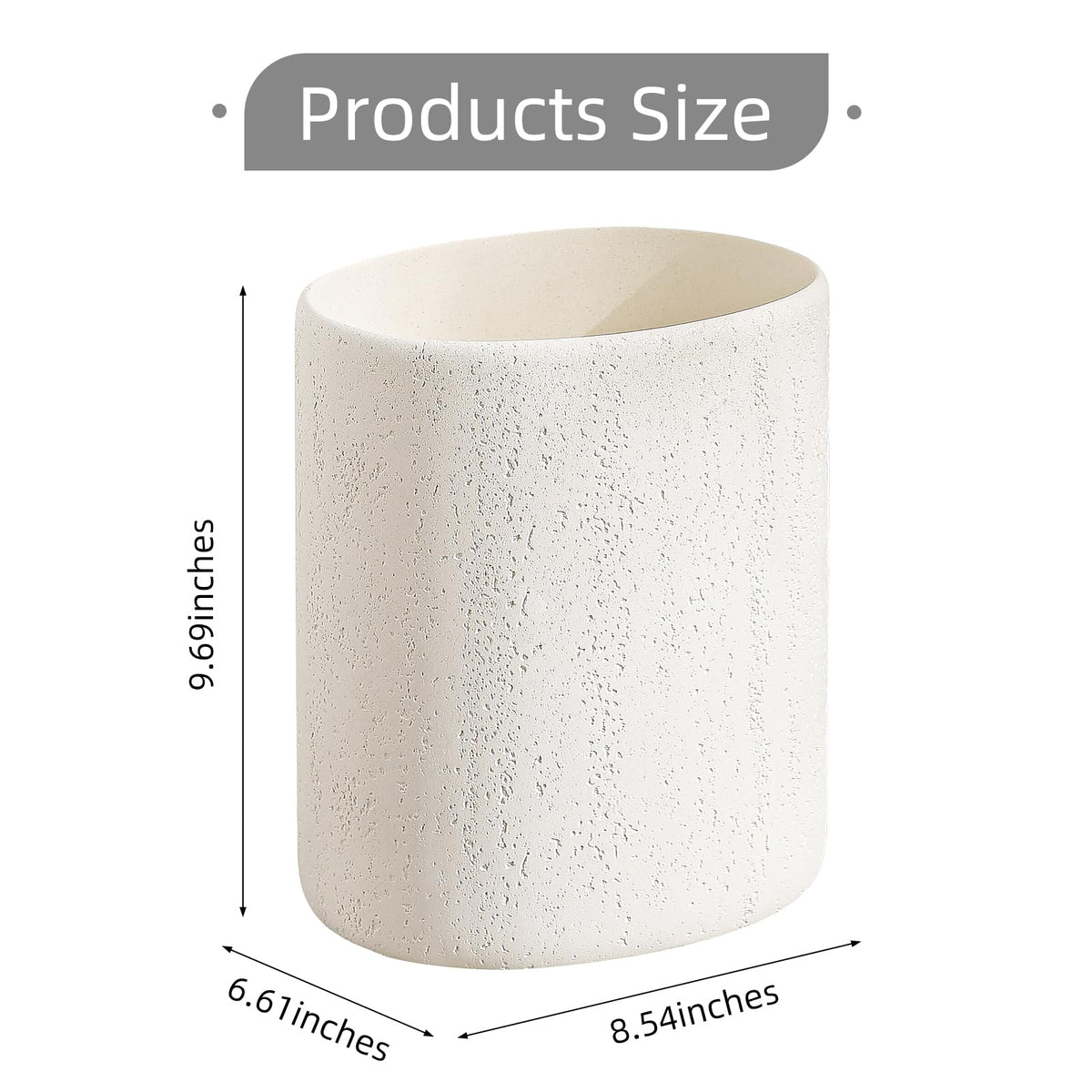 WUUAHOME decorative stone-look waste bin adds elegance to any room