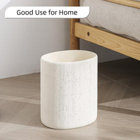 WUUAHOME white 1.6-gallon kitchen-office trash bin for versatile storage
