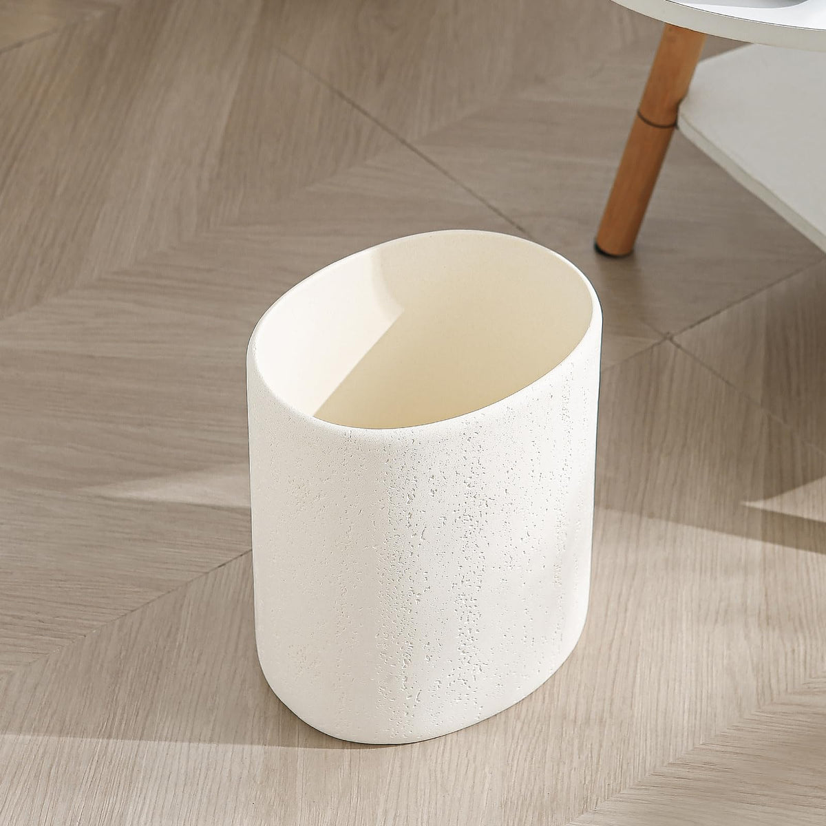 WUUAHOME stone-look waste bin suitable for bedrooms and living rooms