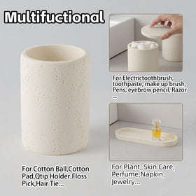 WUUAHOME travertine bathroom tumbler supports daily routines with versatile use.