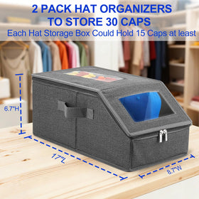 WUUOOD Cap organizer keeps dirt away, maintaining hat cleanliness between wears