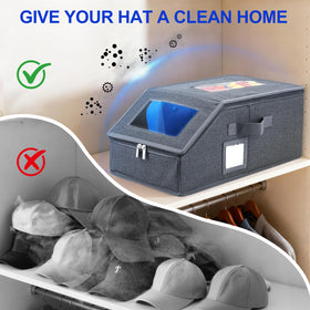 WUUOOD Hat Organizer with two clear windows for quick hat selection