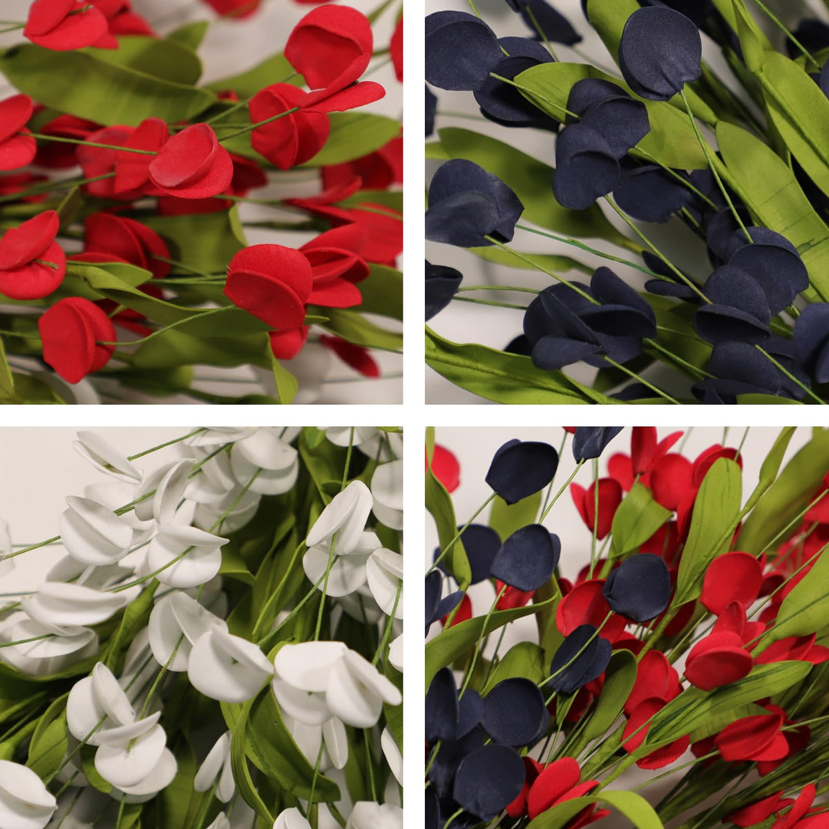 WWMira patriotic wreath suitable for indoor or outdoor display on porches.
