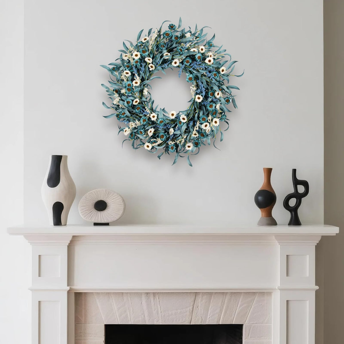 wwmira weather-resistant wreath withstands light moisture for covered porch display.