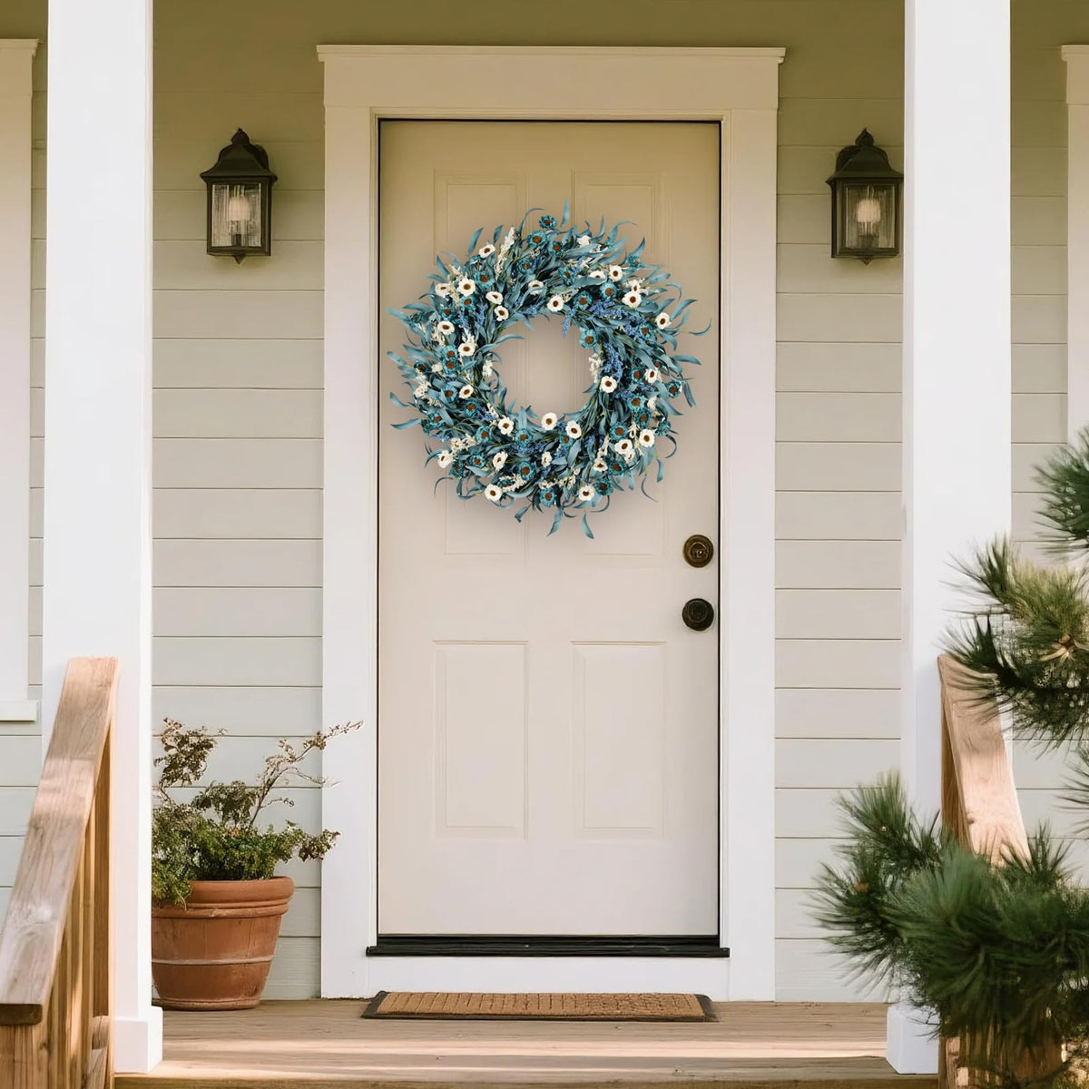 wwmira wheat stalks accent wreath adds rustic farmhouse warmth to entryways.