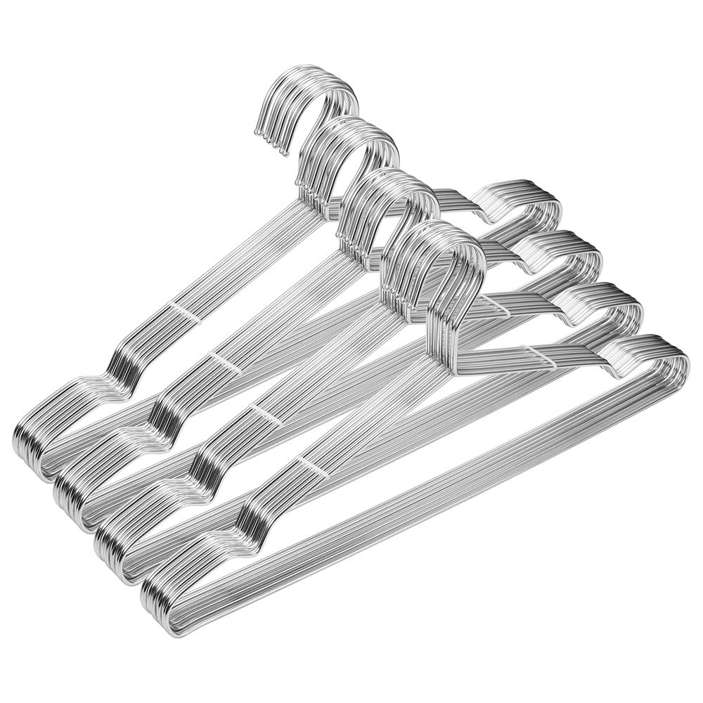 WYCQKL stainless steel hanger for closet showing strong build and 16.5 inch length