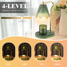 Wyghyronic candle-warmer-lamp green-height adjustment highlights versatile jar candle use.