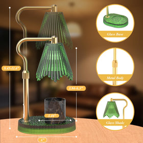 Wyghyronic candle-warmer-lamp green-timer-dimming shows convenient brightness control.
