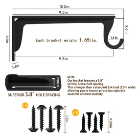 WYGWP wall-mounted 10-inch brackets shown in a tidy closet setup