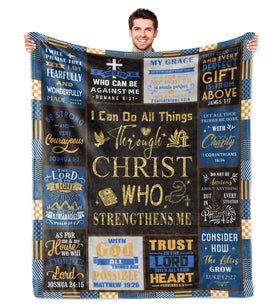 Wyhcxl Bible verse blanket 60x50 displays scripture for daily inspiration and cozy warmth.