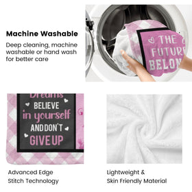 Wyhcxl graduation blanket being machine washed for easy care.