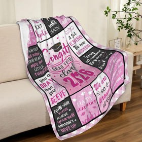 Wyhcxl graduation blanket soft flannel texture for relaxing study breaks.