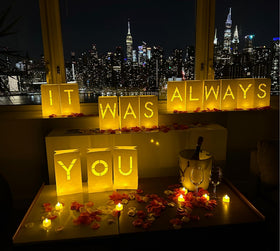 WYMM It Was Always You luminary bags letters glowing for photos