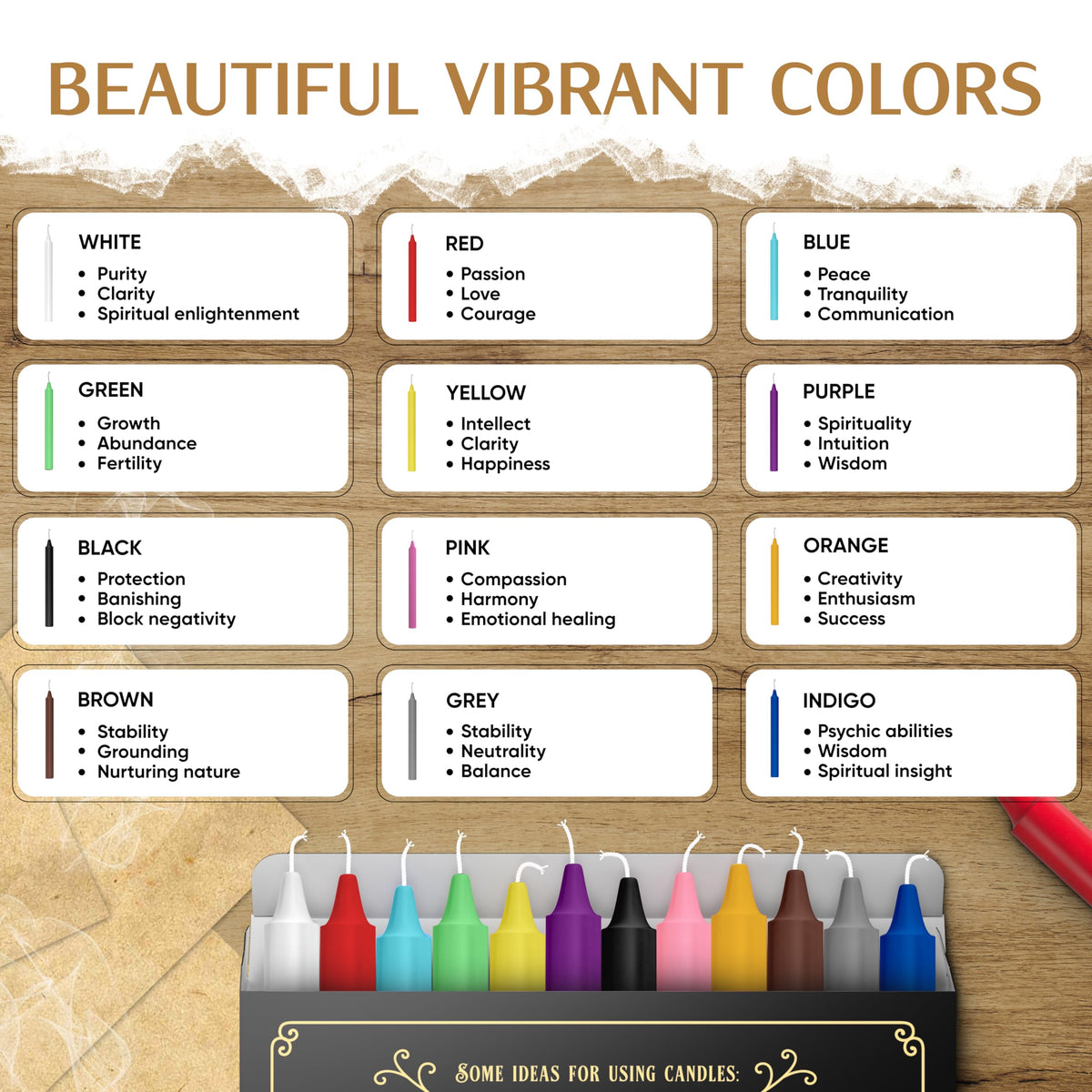Wyspell vibrant color range supports mood work, focus, and spell casting.