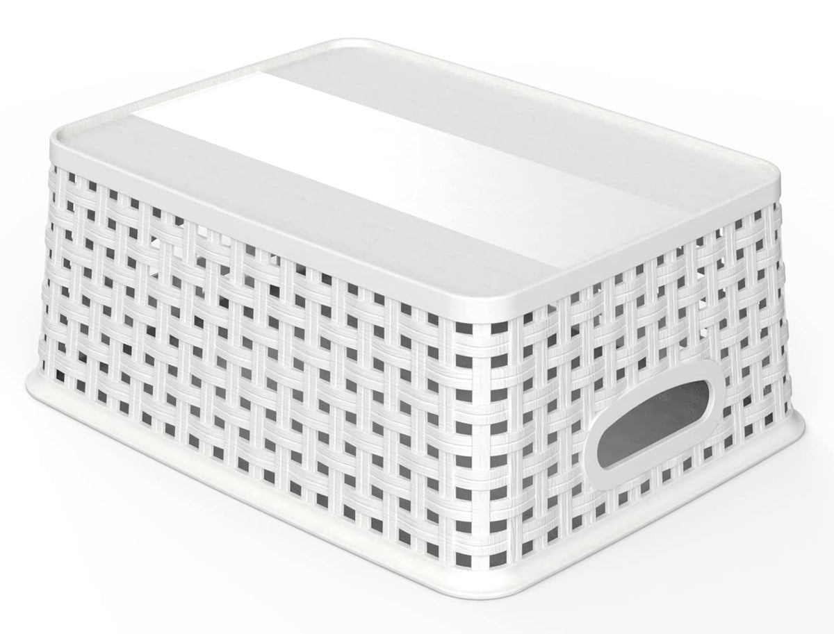 WYT open-bin storage basket perfect for kitchen and office supplies.