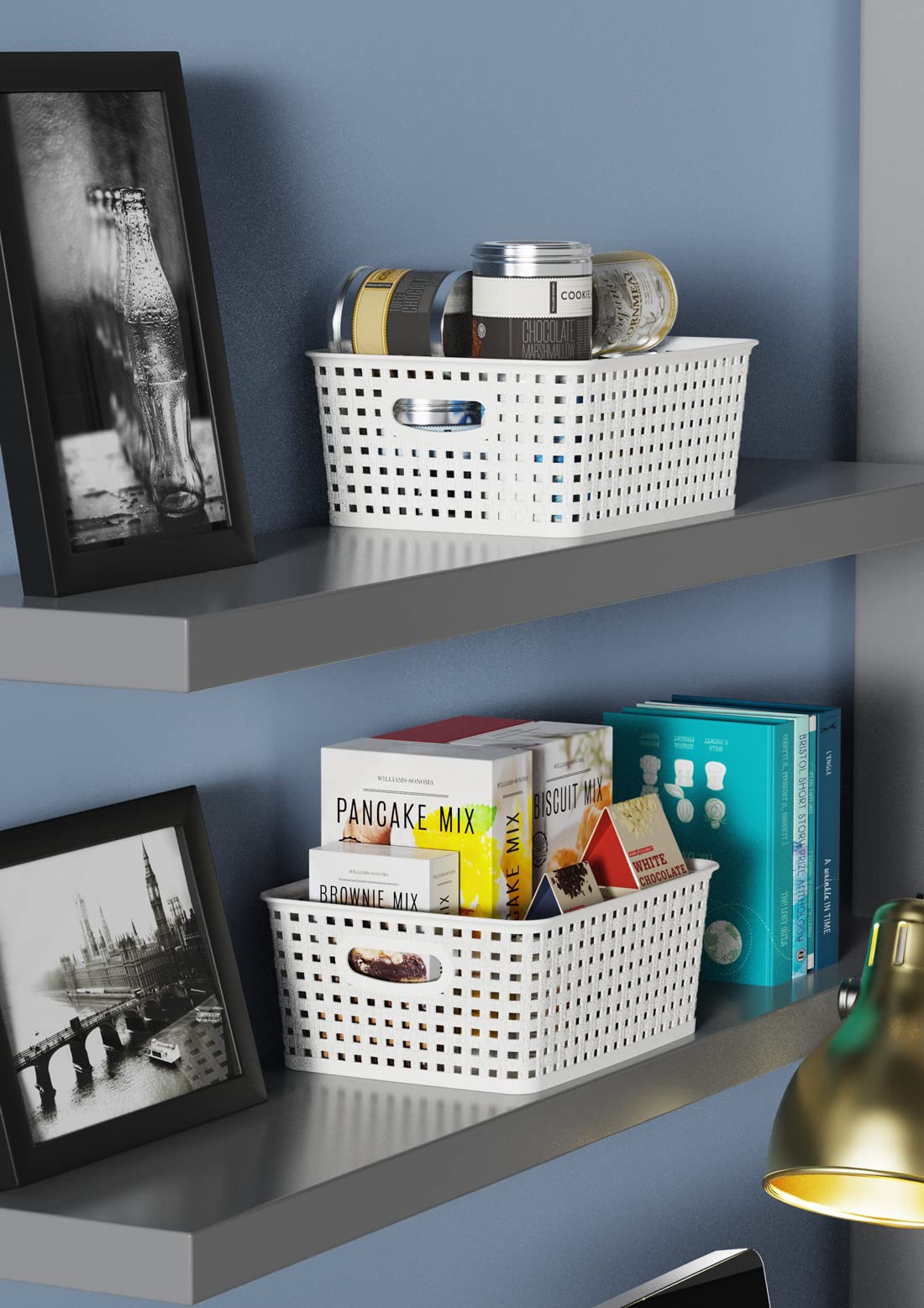 WYT versatile storage basket with easy-to-move design handles.