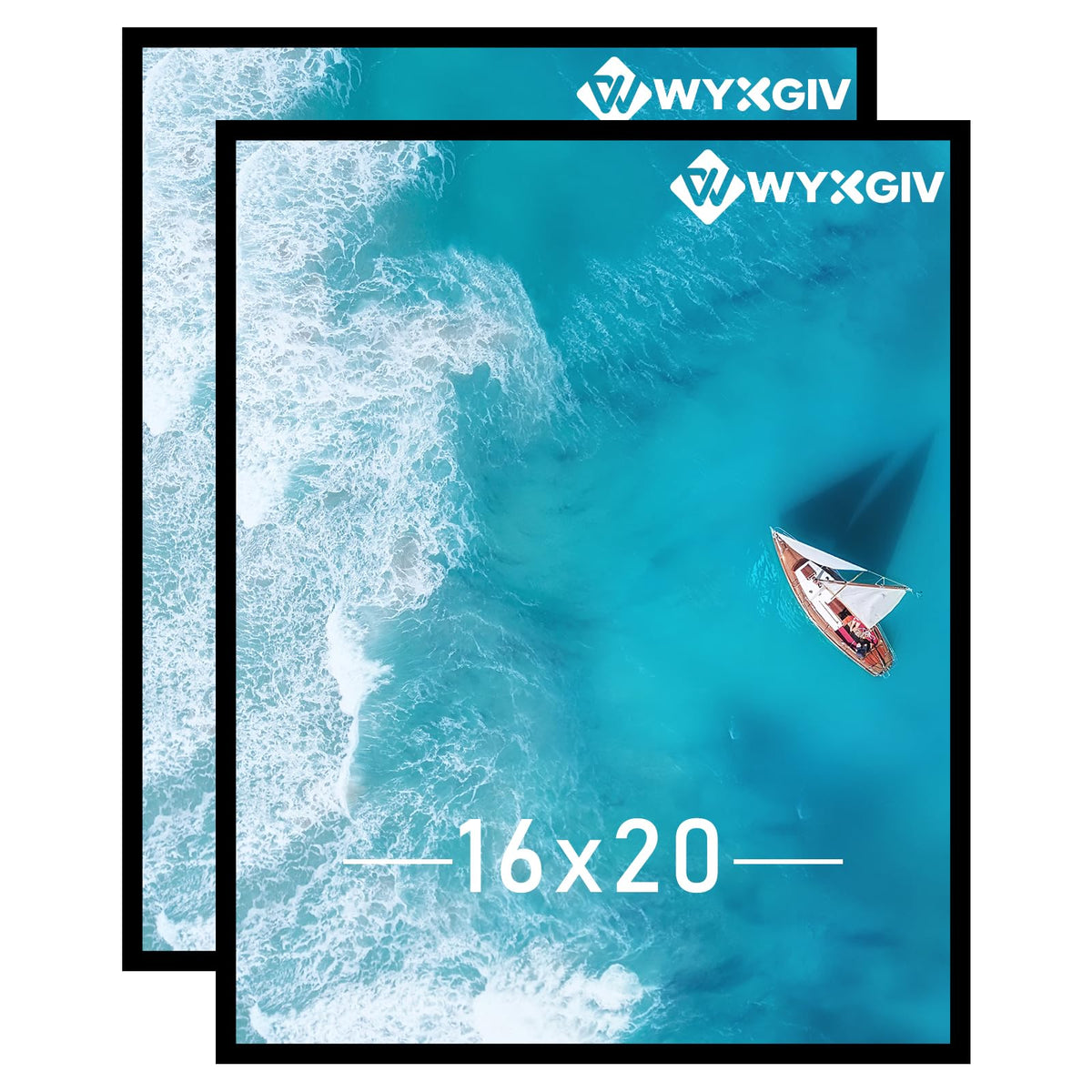 Wyxgiv 16x20 frame assembly with slide-in strips for quick setup.