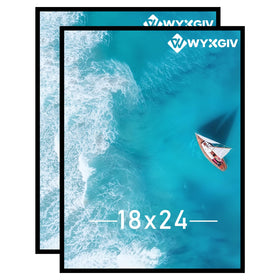 Wyxgiv 18x24 black frame front view for two-pack display