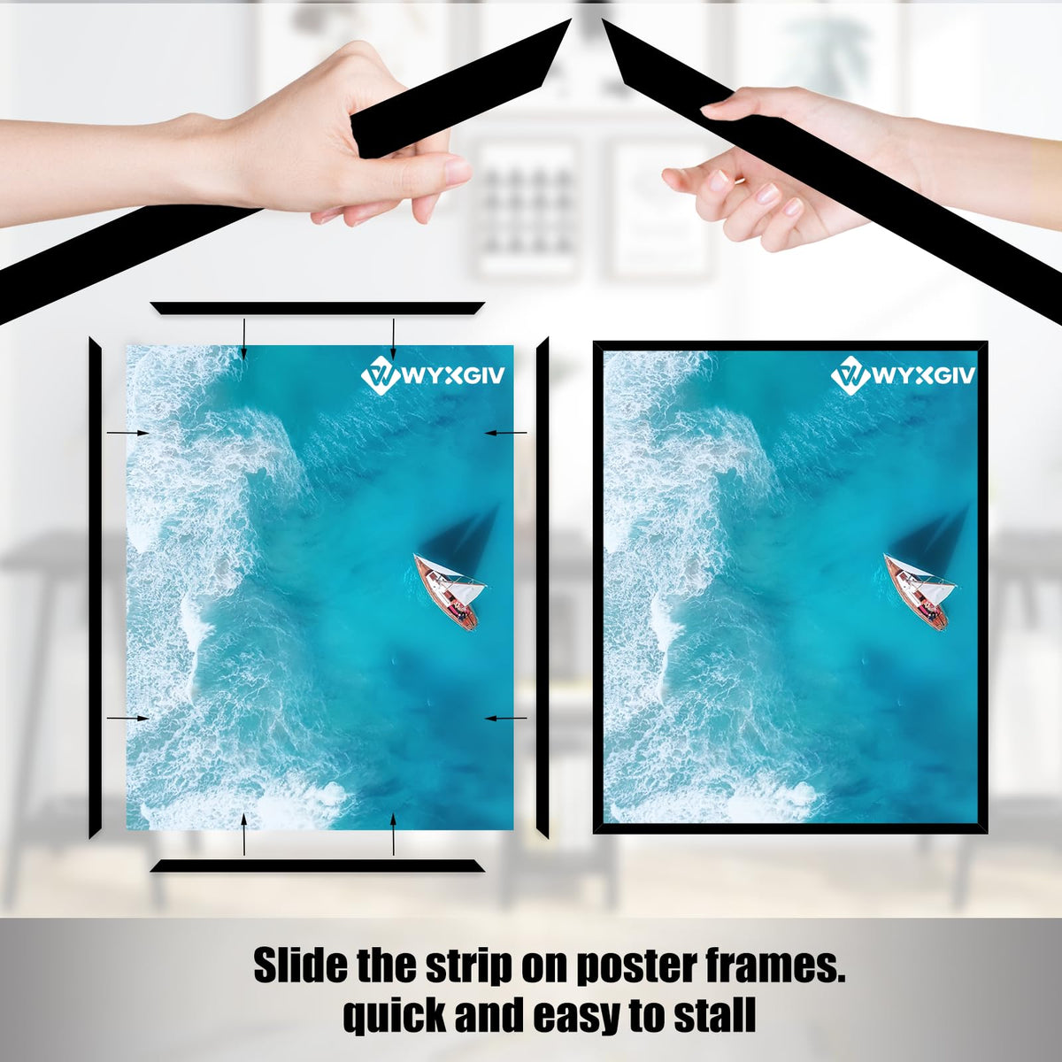 Wyxgiv scratch-resistant plastic panel 18x24 protects posters in high-traffic spaces