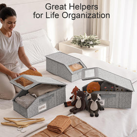 WYZJC stackable cap organizer saves closet space and keeps hats neat.