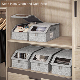 WYZJC hat storage with easy-carry handles for home or travel.