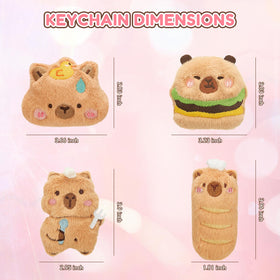 Wyzoid capybara plush keychain, perfect as party favor or prize.