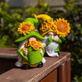 WZAPPKEW resin sunflower garden decor for weather-resistant yard art.