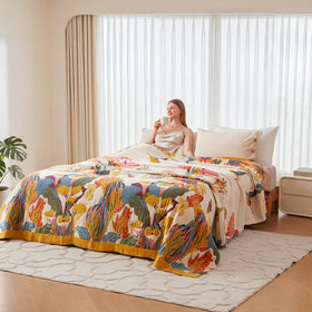 Butterfly accent on Wzvzss blanket for garden-inspired decor.