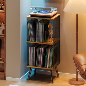 X-cosrack 3-tier stand top surface ideal for placing a turntable and records.