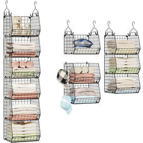 X-cosrack 6 tier closet organizer with open baskets for easy clothing storage.