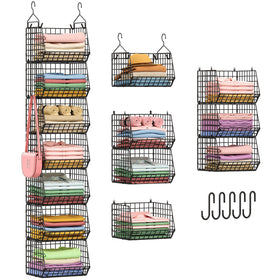 X-cosrack 7-tier foldable organizer with sturdy iron frame for heavy garments.