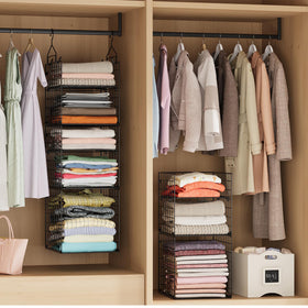 X-cosrack vertical closet design saves floor space in small rooms